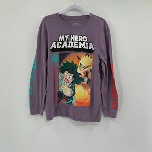 My Hero Academia Long Sleeve Purple Shirt Size Large